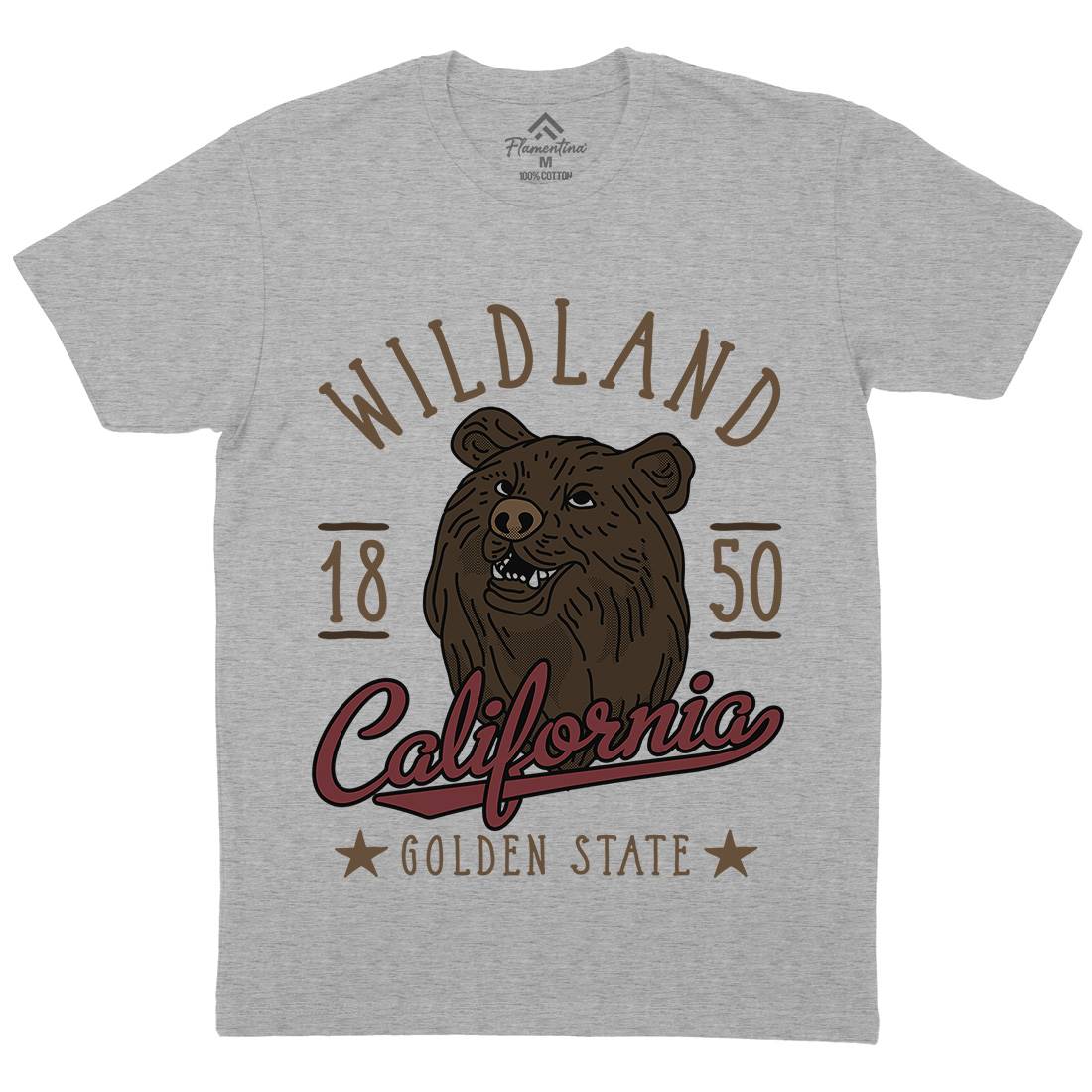 Wildland California Mens Organic Crew Neck T-Shirt Animals D999