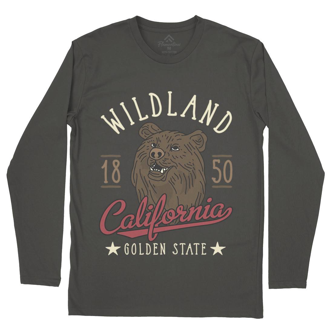 Wildland California Mens Long Sleeve T-Shirt Animals D999