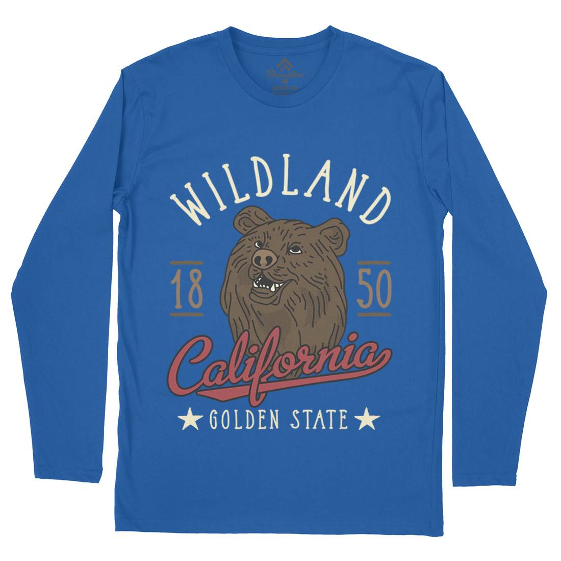 Wildland California Mens Long Sleeve T-Shirt Animals D999