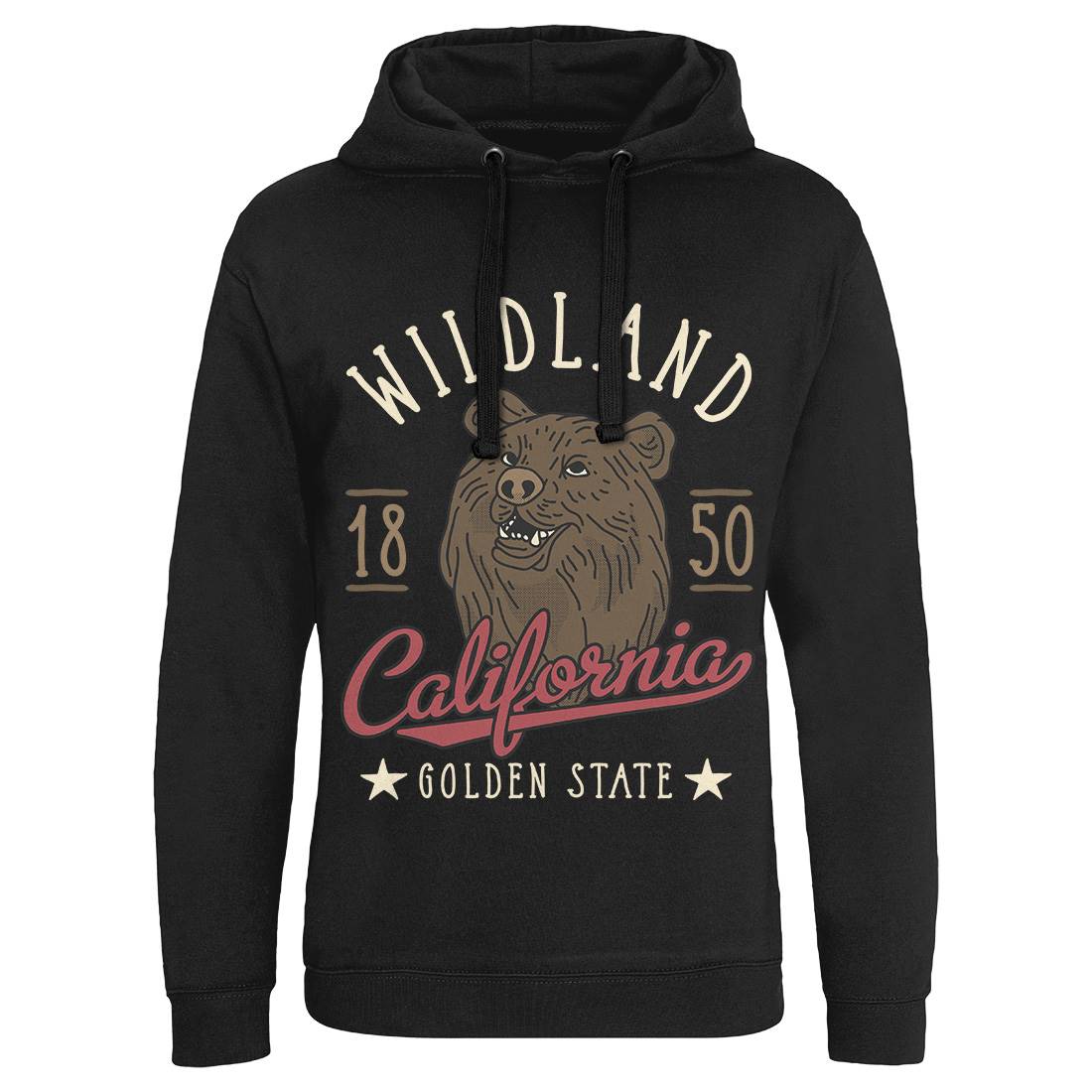 Wildland California Mens Hoodie Without Pocket Animals D999