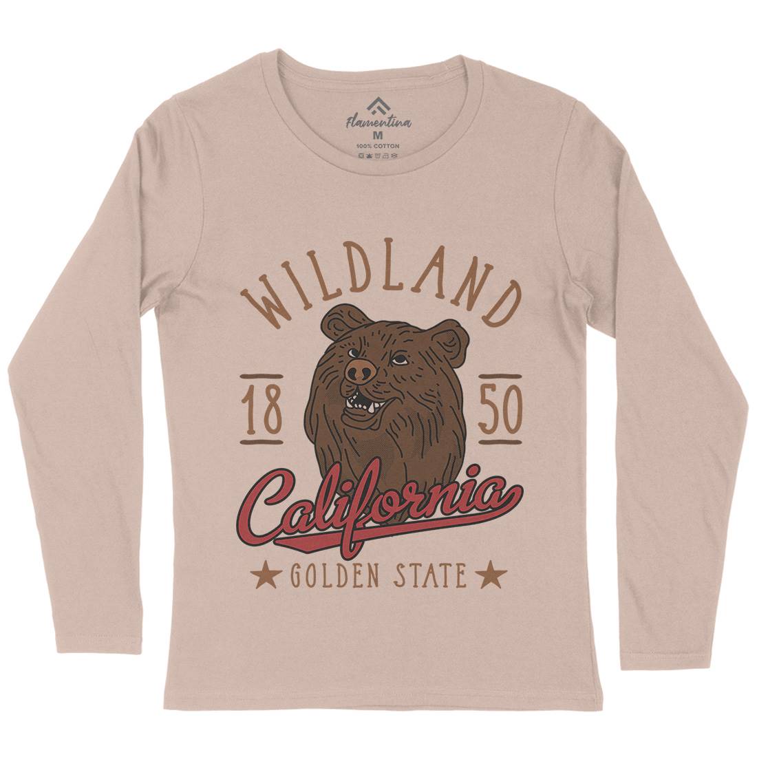 Wildland California Womens Long Sleeve T-Shirt Animals D999