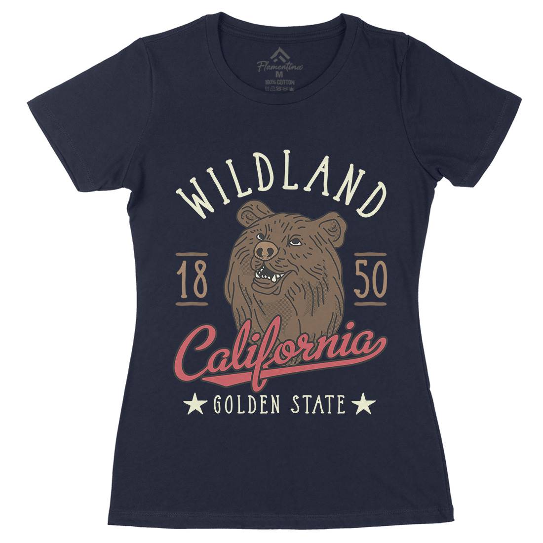 Wildland California Womens Organic Crew Neck T-Shirt Animals D999