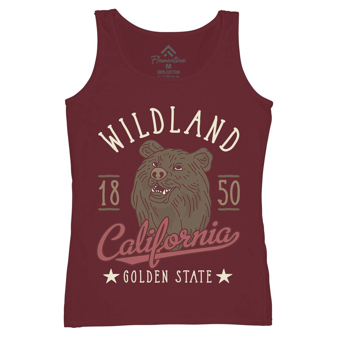 Wildland California Womens Organic Tank Top Vest Animals D999