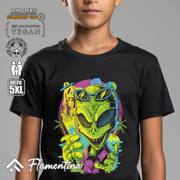 Alien Summer Vibes T-Shirt - Image 4