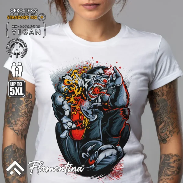 Monkey Hipster T-Shirt - Image 6