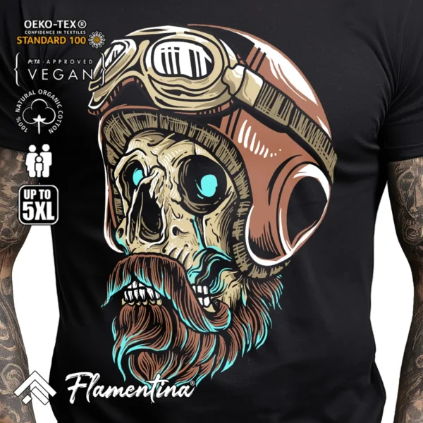 Skull Biker T-Shirt - Image 2