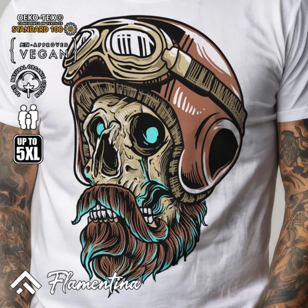 Skull Biker T-Shirt - Image 5