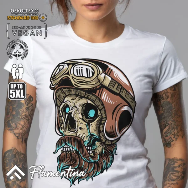 Skull Biker T-Shirt - Image 6