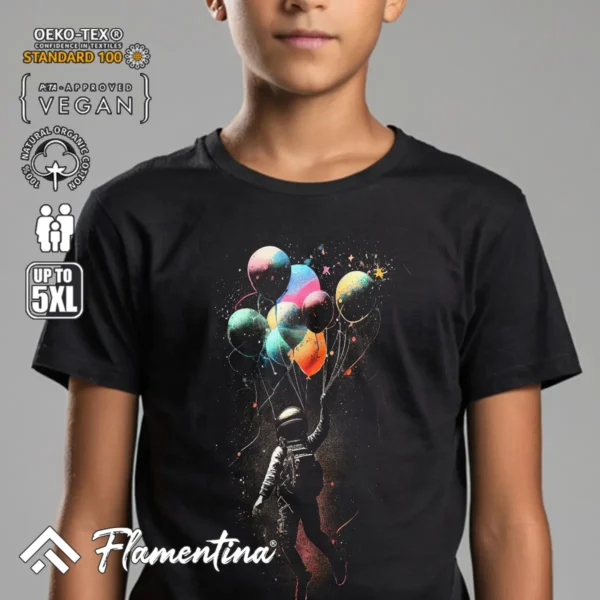 Astronaut With Baloons T-Shirt - Image 4