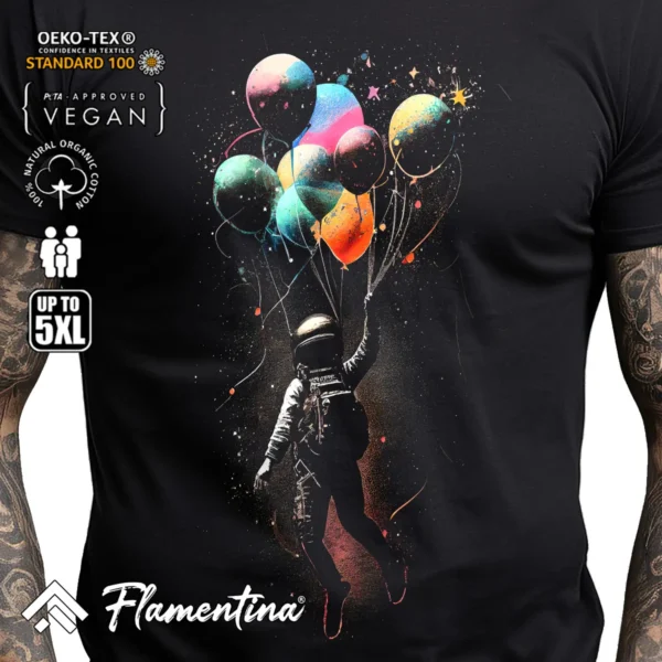 Astronaut With Baloons T-Shirt - Image 2