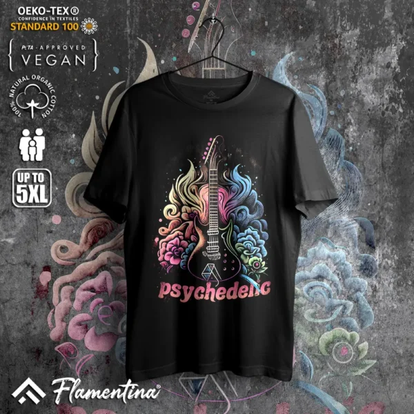 Psychedelic Rock Guitar T-Shirt - Image 5