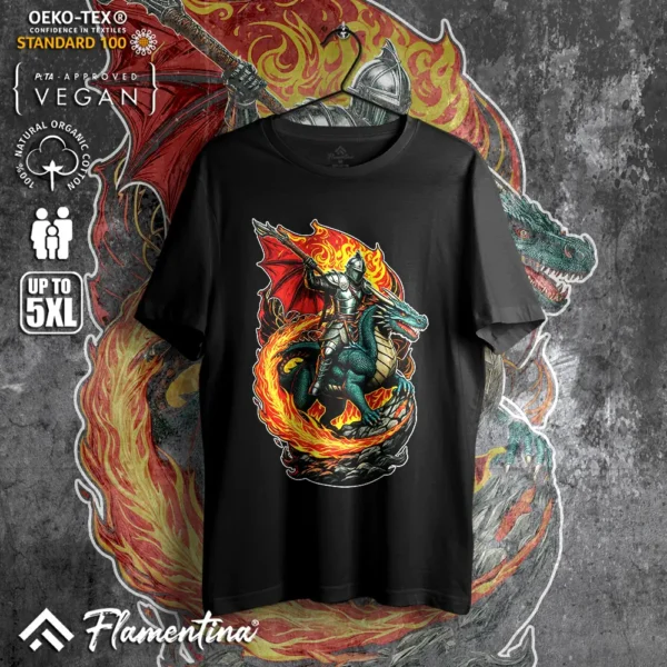 Knight Dragon T-Shirt - Image 5