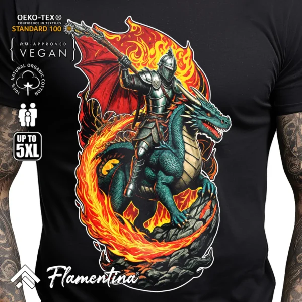 Knight Dragon T-Shirt - Image 2