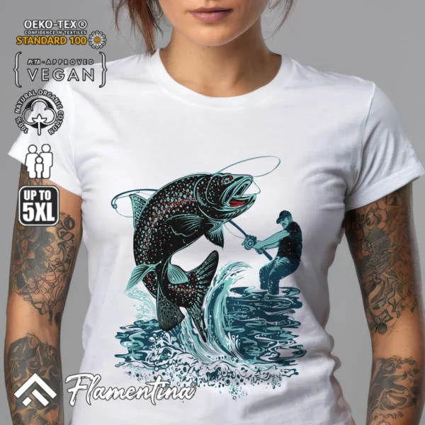 Fish On Hook T-Shirt - Image 6