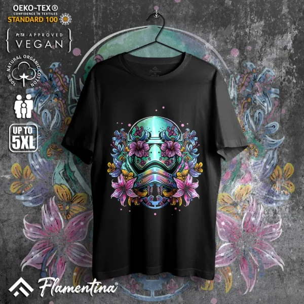 Mask Flower T-Shirt - Image 8