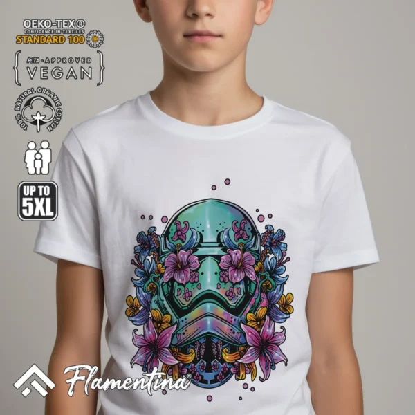 Mask Flower T-Shirt - Image 7