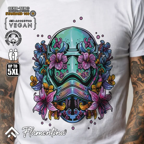 Mask Flower T-Shirt - Image 5