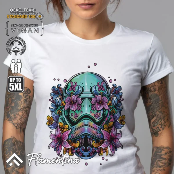 Mask Flower T-Shirt - Image 6