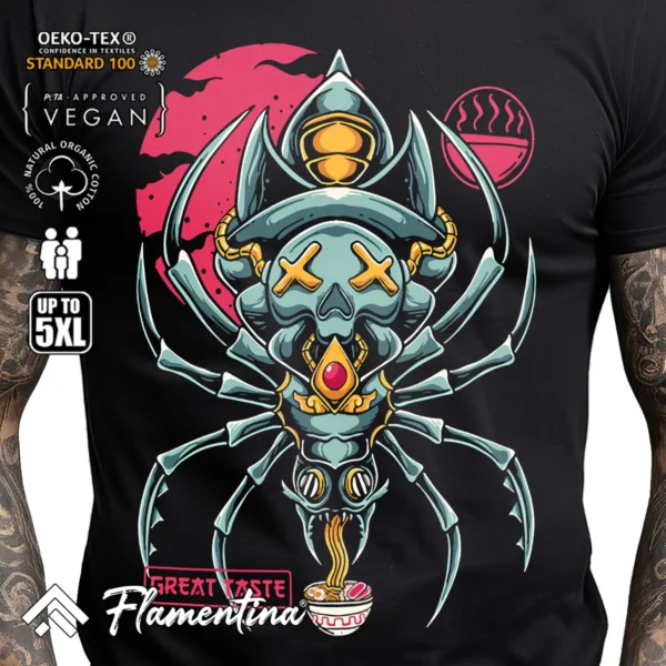 Enjoy Ramen Spider T-Shirt - Image 2