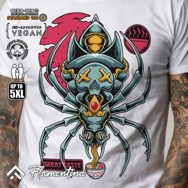 Enjoy Ramen Spider T-Shirt - Image 5