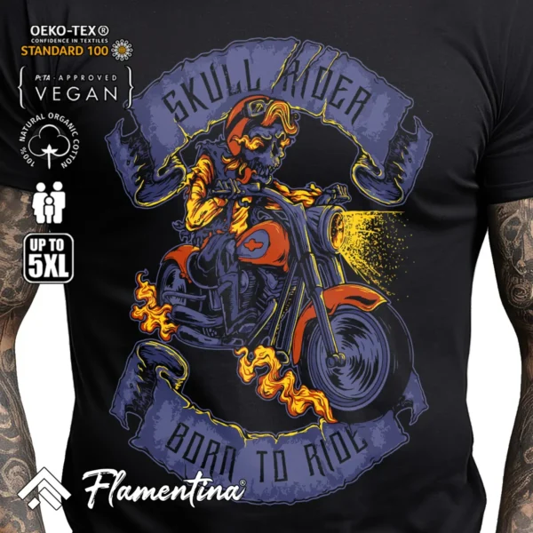 Skull Biker T-Shirt - Image 2