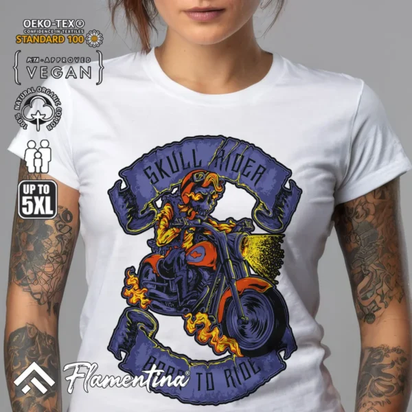 Skull Biker T-Shirt - Image 6