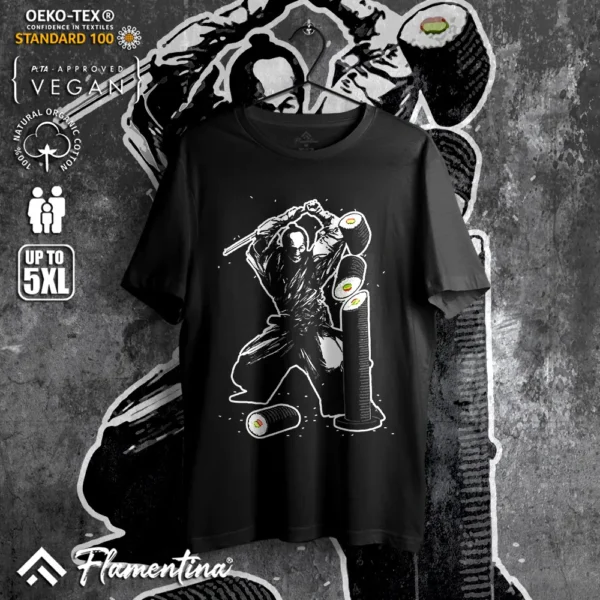 Sushi Samurai T-Shirt - Image 8