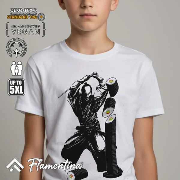 Sushi Samurai T-Shirt - Image 7