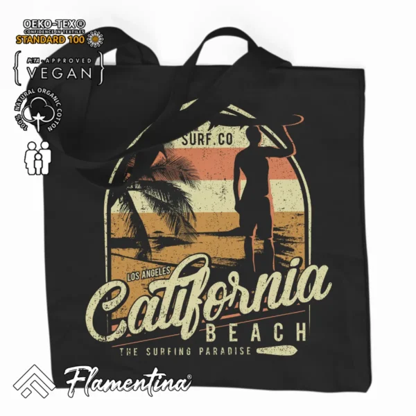 California Beach Organic Tote Bag