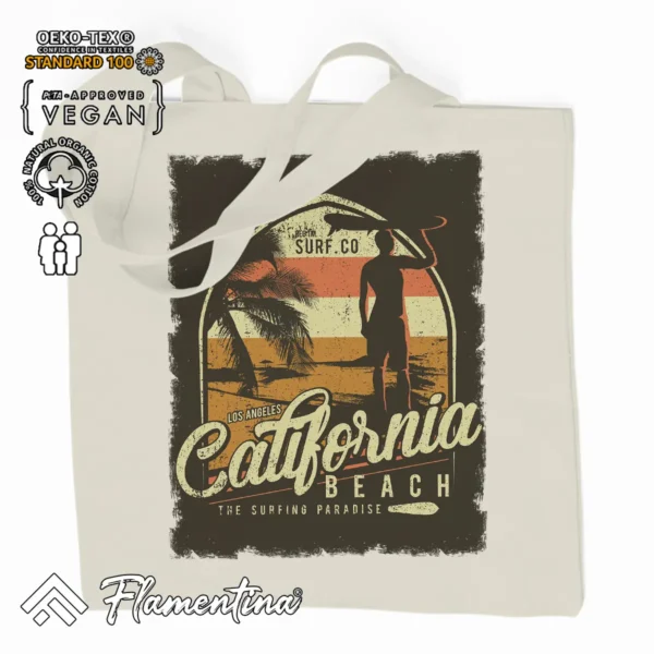 California Beach Organic Tote Bag - Image 2