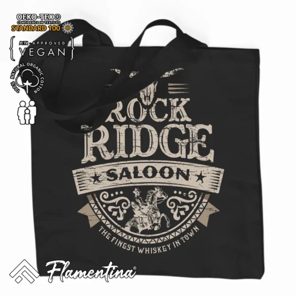 Rock Ridge Saloon Organic Tote Bag