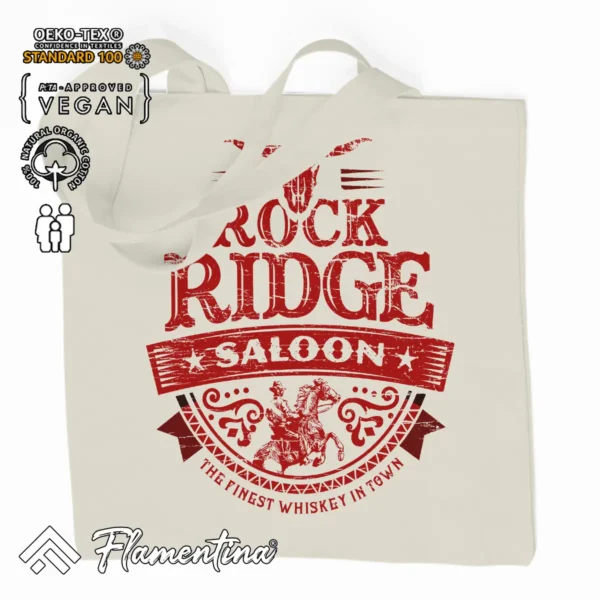 Rock Ridge Saloon Organic Tote Bag - Image 2