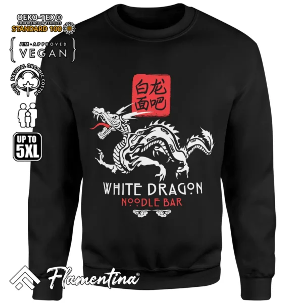 White Dragon Noodle Bar Sweatshirt Hoodie - Image 4