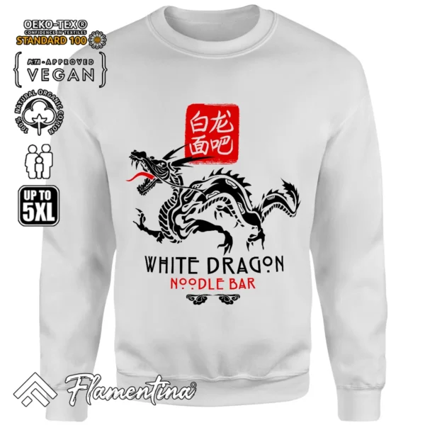 White Dragon Noodle Bar Sweatshirt Hoodie - Image 8