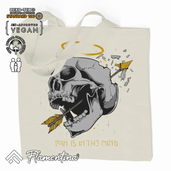 Pain Is In The Mind Organic Tote Bag - Image 2