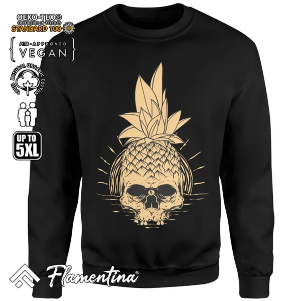 Pineapple Skull Sweatshirt Hoodie - Image 4