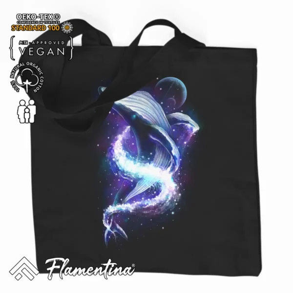 Celestial Whale Organic Tote Bag