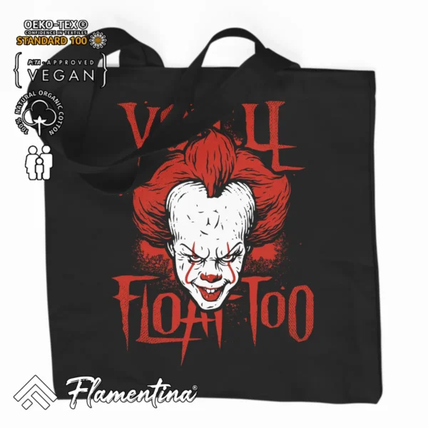 Scary Clown Organic Tote Bag