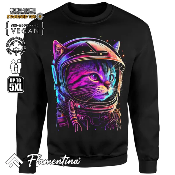 Astronaut Cat Sweatshirt Hoodie - Image 4