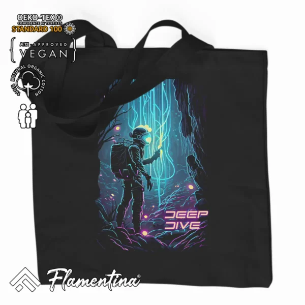 Deep Diver Organic Tote Bag