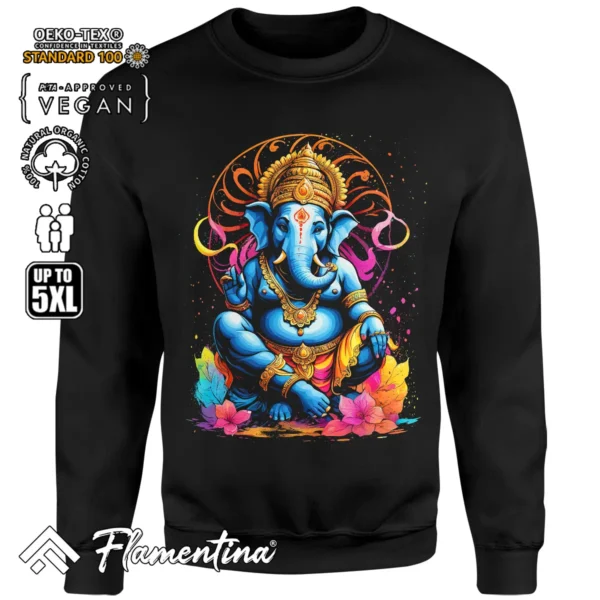 Colourful Ganesha Sweatshirt Hoodie - Image 4