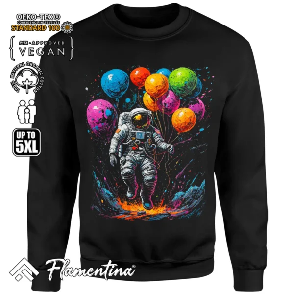 Astronaut Balloons Sweatshirt Hoodie - Image 4