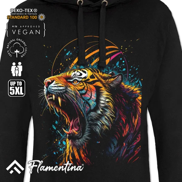 Angry Tiger Sweatshirt Hoodie - Image 2