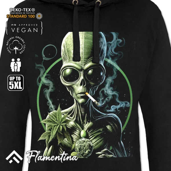 Alien Weed Sweatshirt Hoodie - Image 2