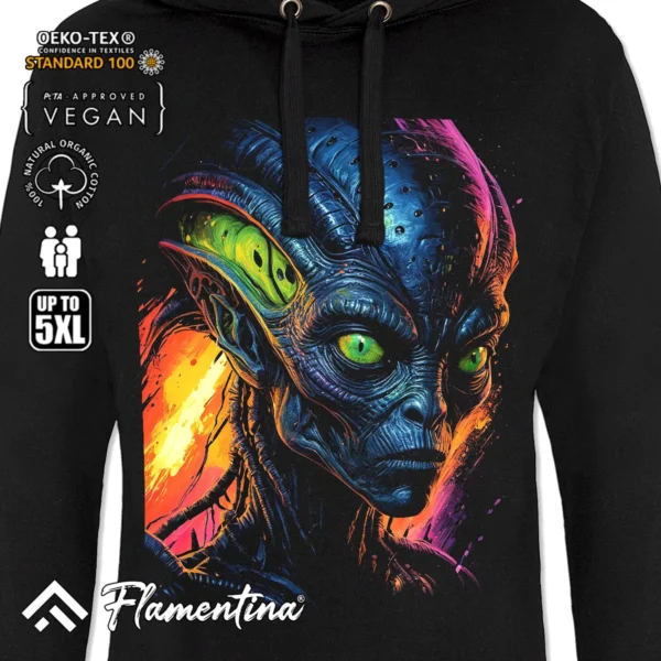 Alien Head Sweatshirt Hoodie - Image 2