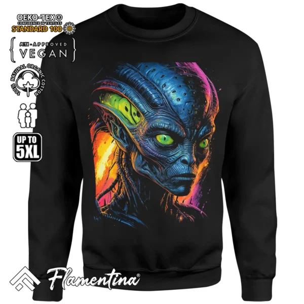 Alien Head Sweatshirt Hoodie - Image 4