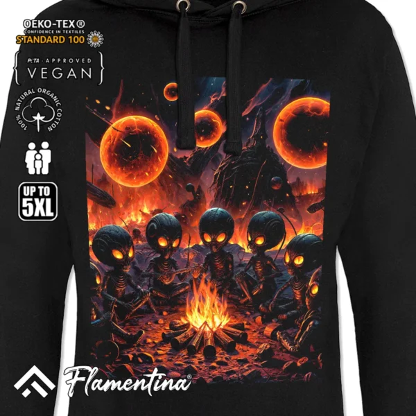 Alien Camping Sweatshirt Hoodie - Image 2