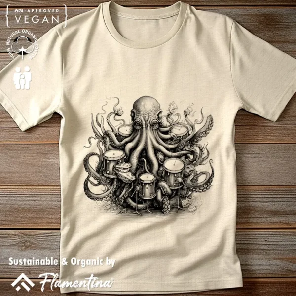 Octopus Paying Drums T-Shirt