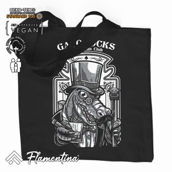 Alligator Gentlemen Club Organic Tote Bag