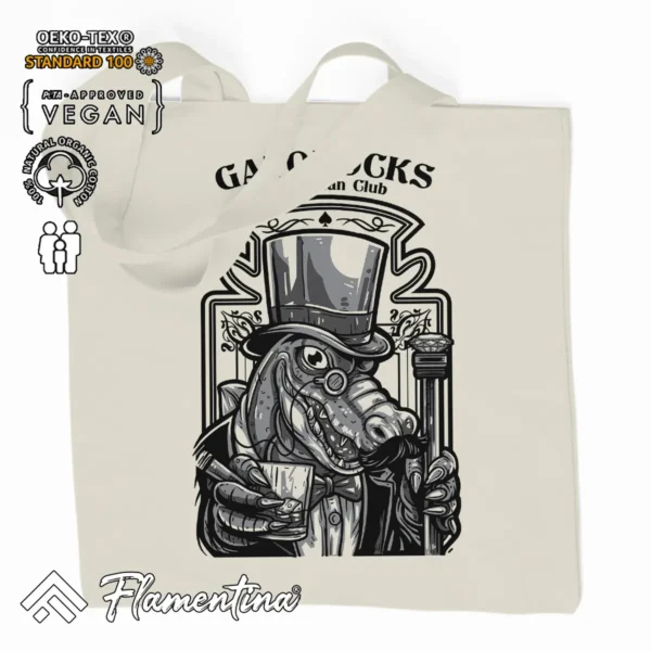 Alligator Gentlemen Club Organic Tote Bag - Image 2